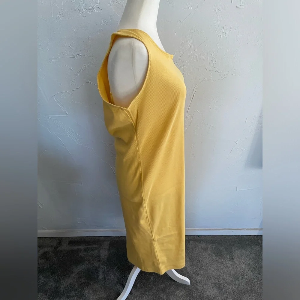 NWT Nine West Yellow One Shoulder Midi Dress Size XXL